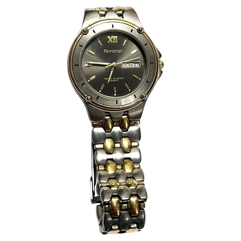 Armitron Watch Men's Gold-tone and Silver-tone Water Resistant Month and Date